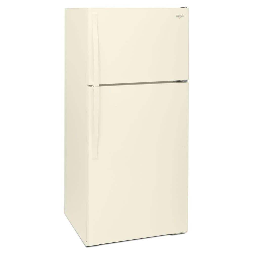 Whirlpool - 28 in. Wide 14.3 cu. ft. Top-Freezer Refrigerator - Biscuit - View 6 | Fridge.com