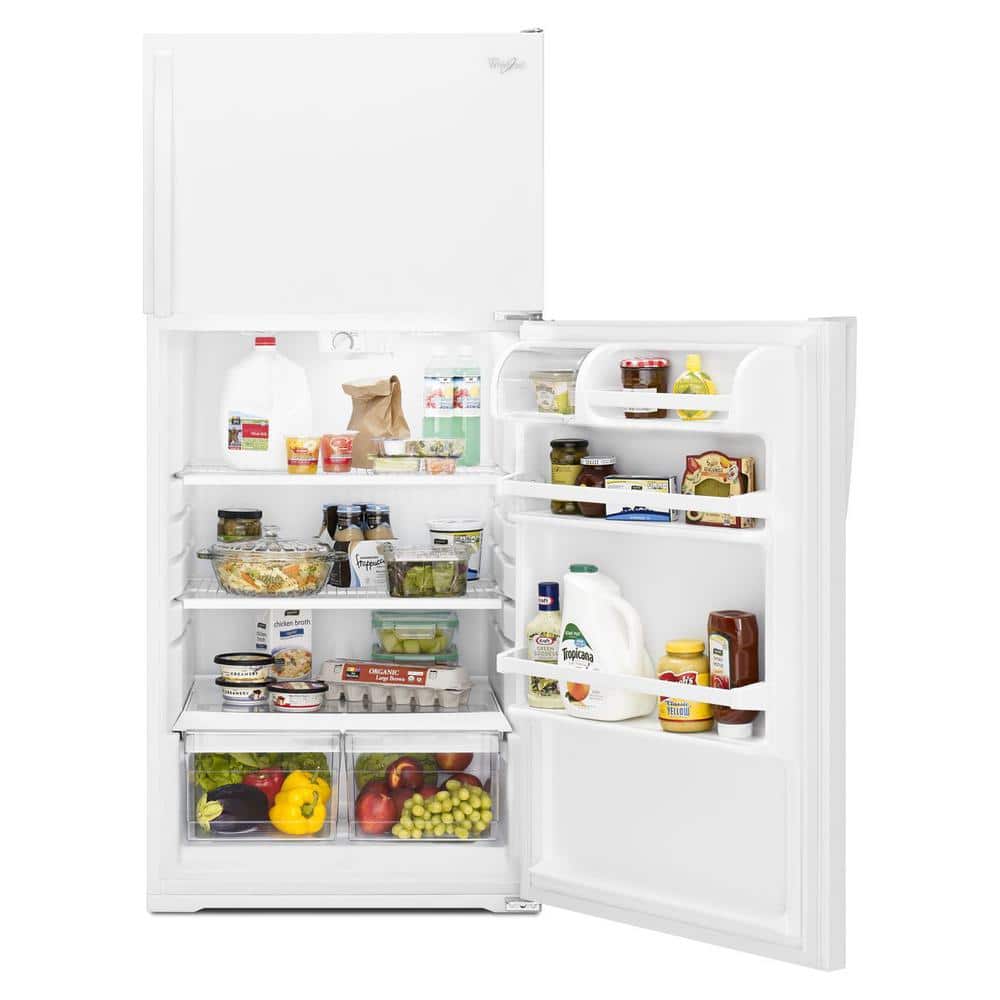Whirlpool 28 Inch 28" Top Freezer Refrigerator WRT134TFDW - View 6 | Fridge.com