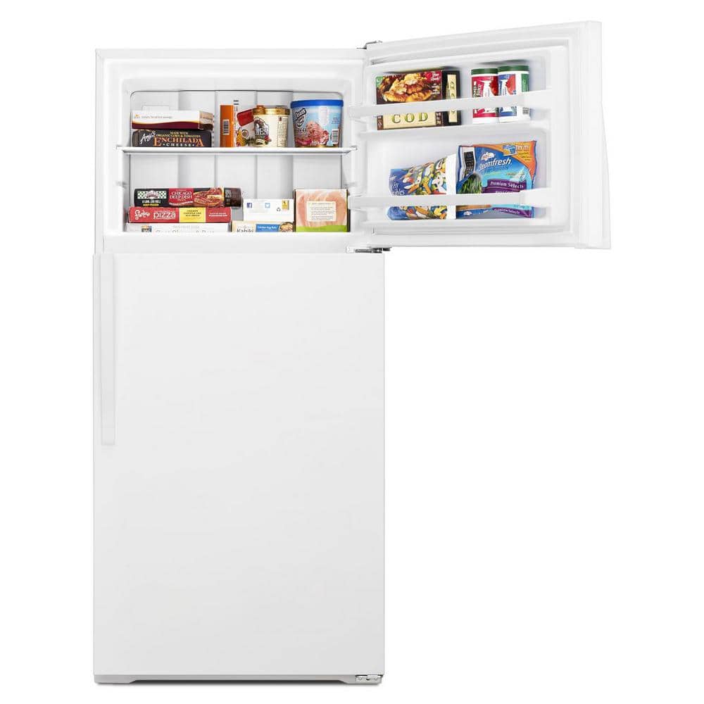 Whirlpool 28 Inch Top Freezer Refrigerator WRT134TFDW - View 5 | Fridge.com