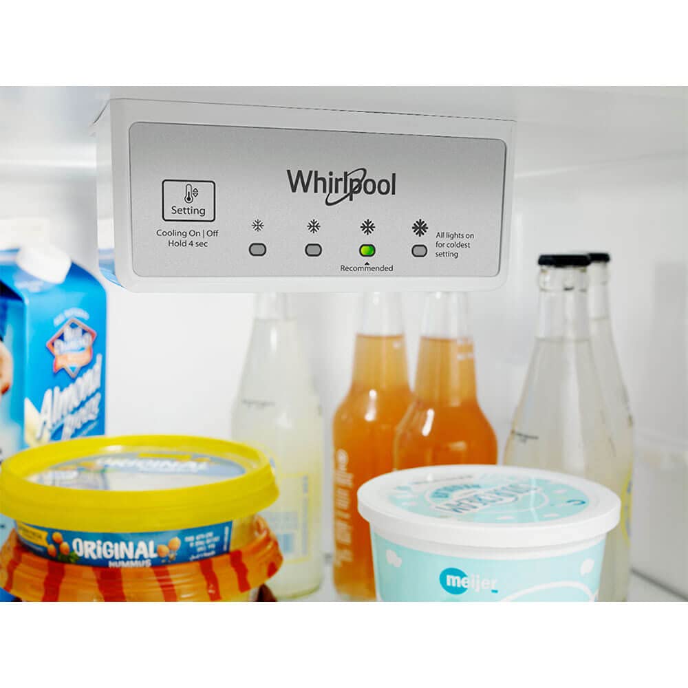 Whirlpool - 28 in. Wide 18 cu. ft. Wide Refrigerator Compatible With The Ez Connect Icemaker Kit - Stainless Steel - View 5 | Fridge.com