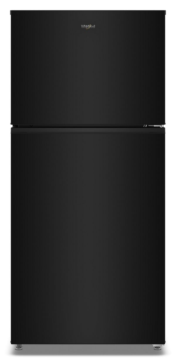 Whirlpool 29.5 in. Wide Top Freezer Refrigerator with Total Coverage Cooling in Black 19.2 Cu. Ft. WRTX3019SB | Fridge.com