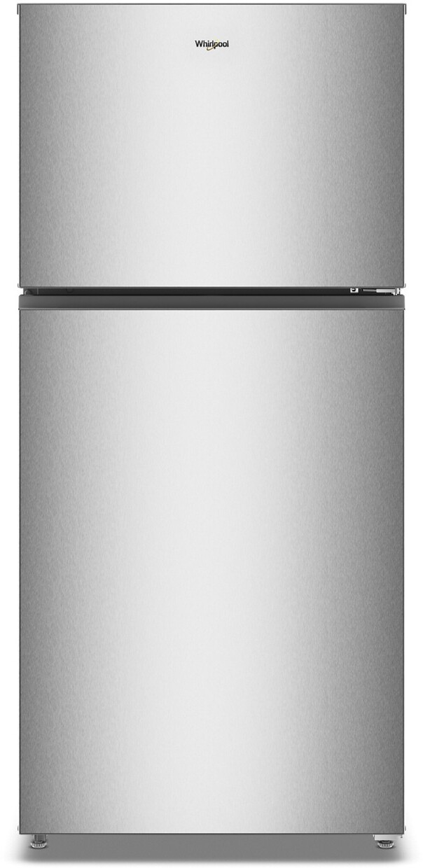 Whirlpool 19.3 Cu. Ft. Top Freezer Refrigerator with Total Coverage Cooling 29.5-Inch in Fingerprint-Resistant Stainless | Fridge.com