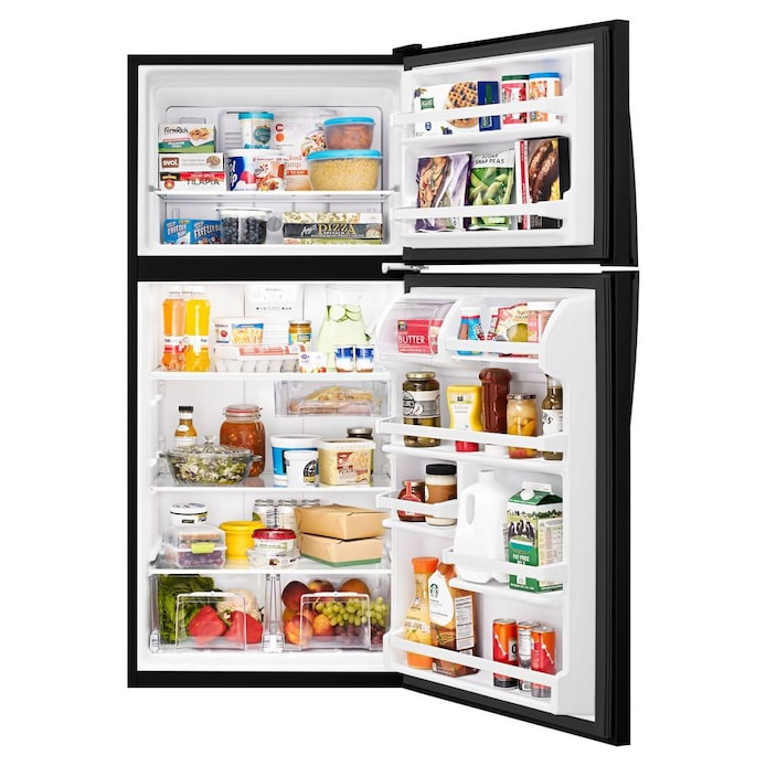 Whirlpool 30 in. Wide Top Freezer Refrigerator With Ice Maker In Black 19 cu. ft. - View 4 | Fridge.com