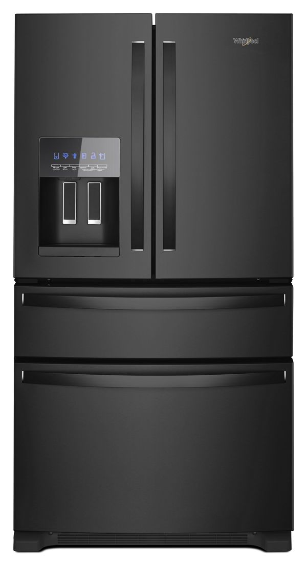 Whirlpool 36 In. Wide French Door Refrigerator In Black 25 Cu. Ft. - View 1 | Fridge.com