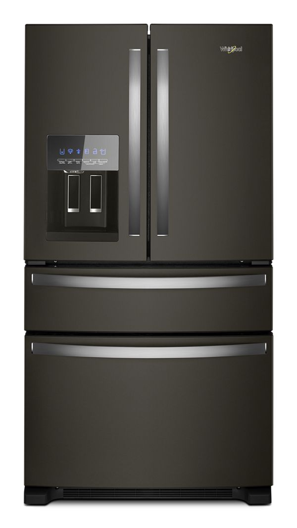 Whirlpool 36 in. Wide French Door Refrigerator in Black 25 cu. ft. | Fridge.com