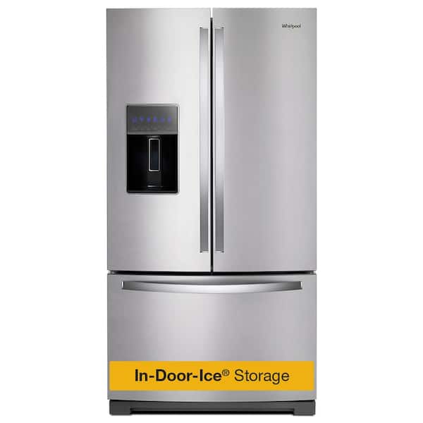 Whirlpool 36 in. Wide French Door Refrigerator In Stainless Steel 25 cu. ft. WRX735SDHZ - View 5 | Fridge.com