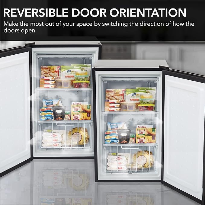 Whynter Upright Freezer/Fridge Convertible 3 cu ft Energy Star, CUF-301SS - View 5 | Fridge.com