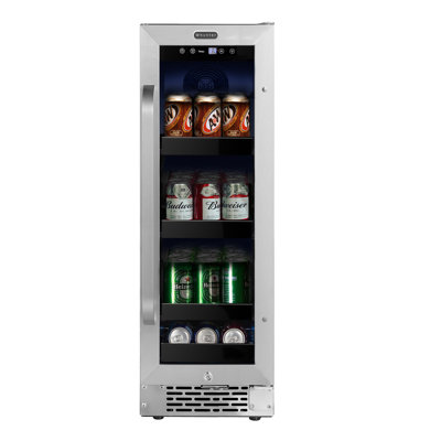 Whyter 12" width 75 Cans Stainless Steel Beverage Refrigerator with Digital Control | Fridge.com