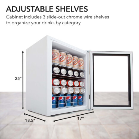 Whynter 90 Cans Beverage Refrigerator With Lock - View 5 | Fridge.com