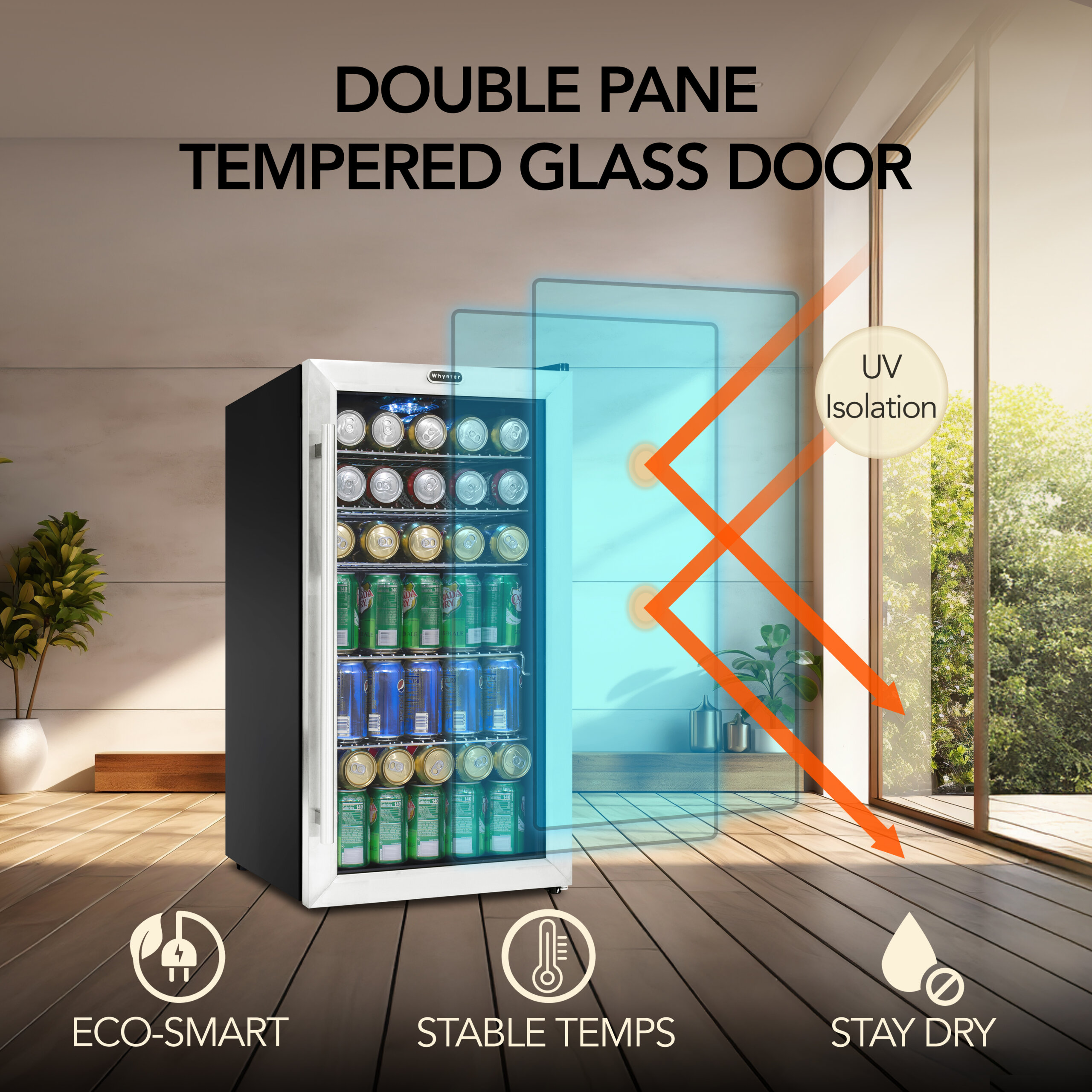 Whynter 127 Cans (12 oz.) Freestanding Beverage Refrigerator - View 4 | Fridge.com