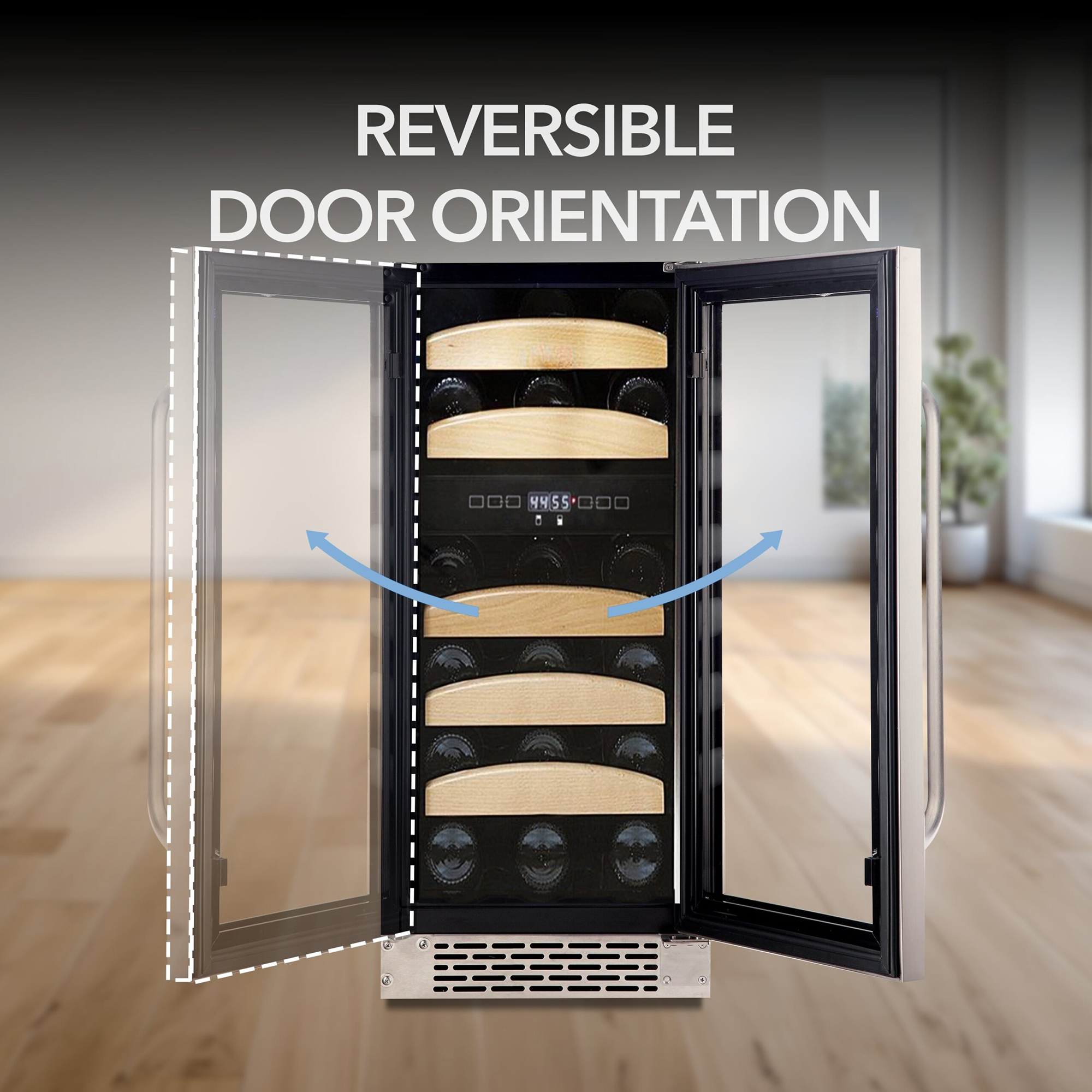 Whynter 15'' Width 28 Bottle Dual Zone Built-In Wine Refrigerator - View 4 | Fridge.com