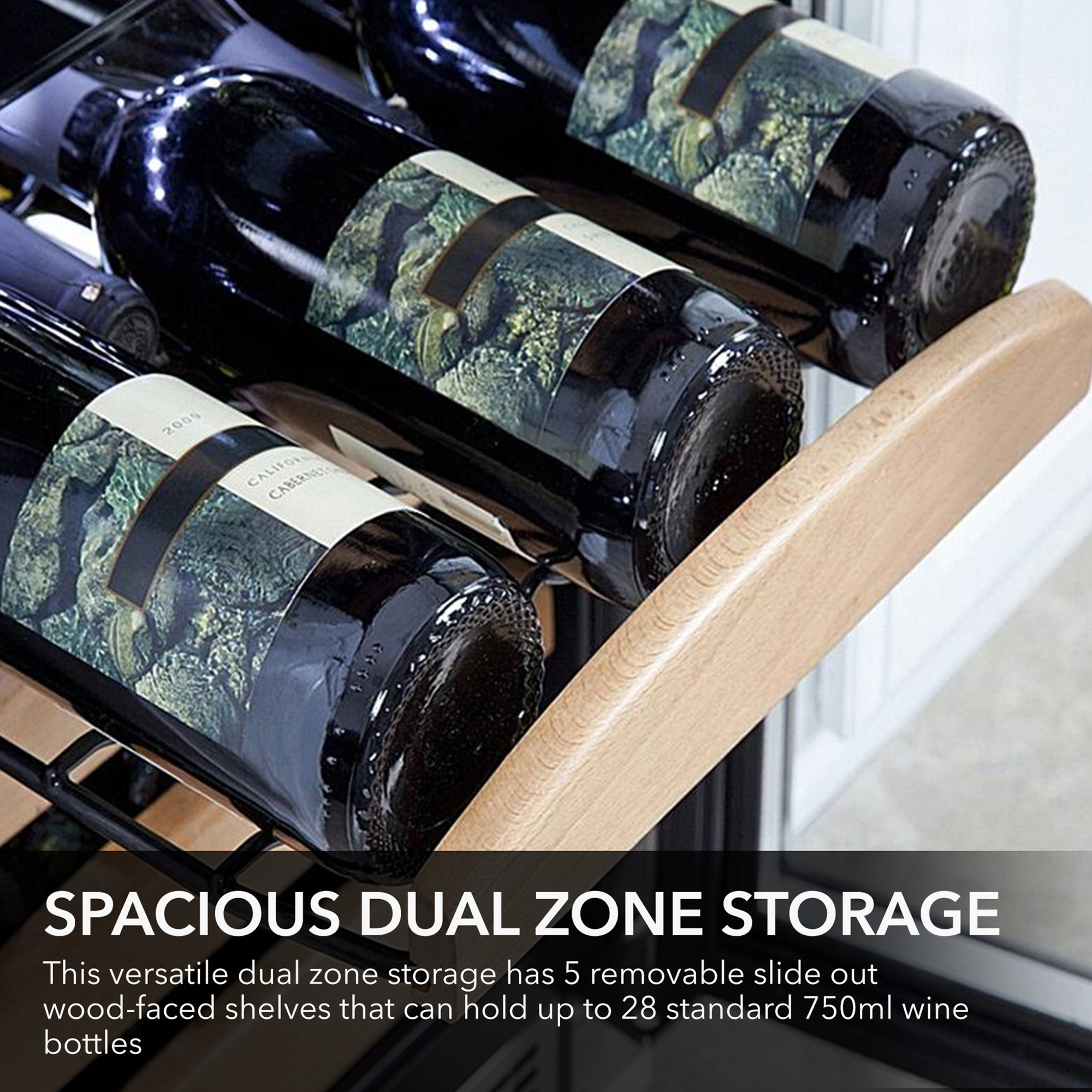 Whynter 15'' Width 28 Bottle Dual Zone Built-In Wine Refrigerator - View 6 | Fridge.com
