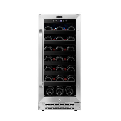 Whynter 15'' width 33 Bottle Single Zone Built-In Wine Refrigerator | Fridge.com