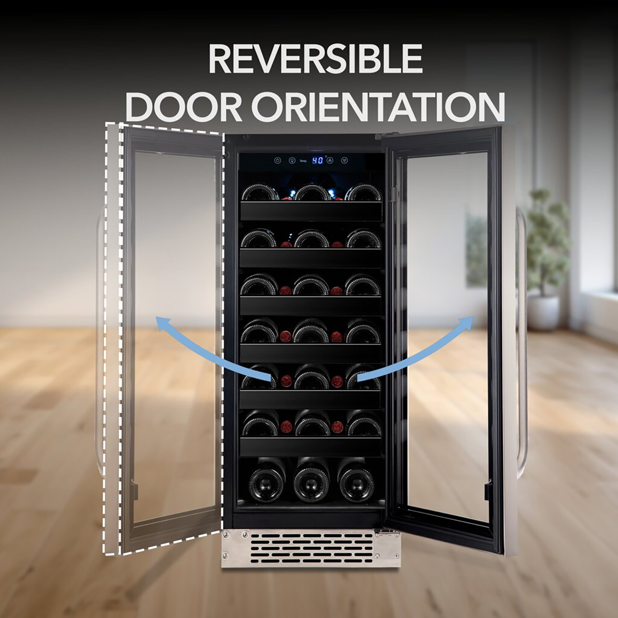 Whynter 15'' Width 33 Bottle Single Zone Built-In Wine Refrigerator - View 5 | Fridge.com
