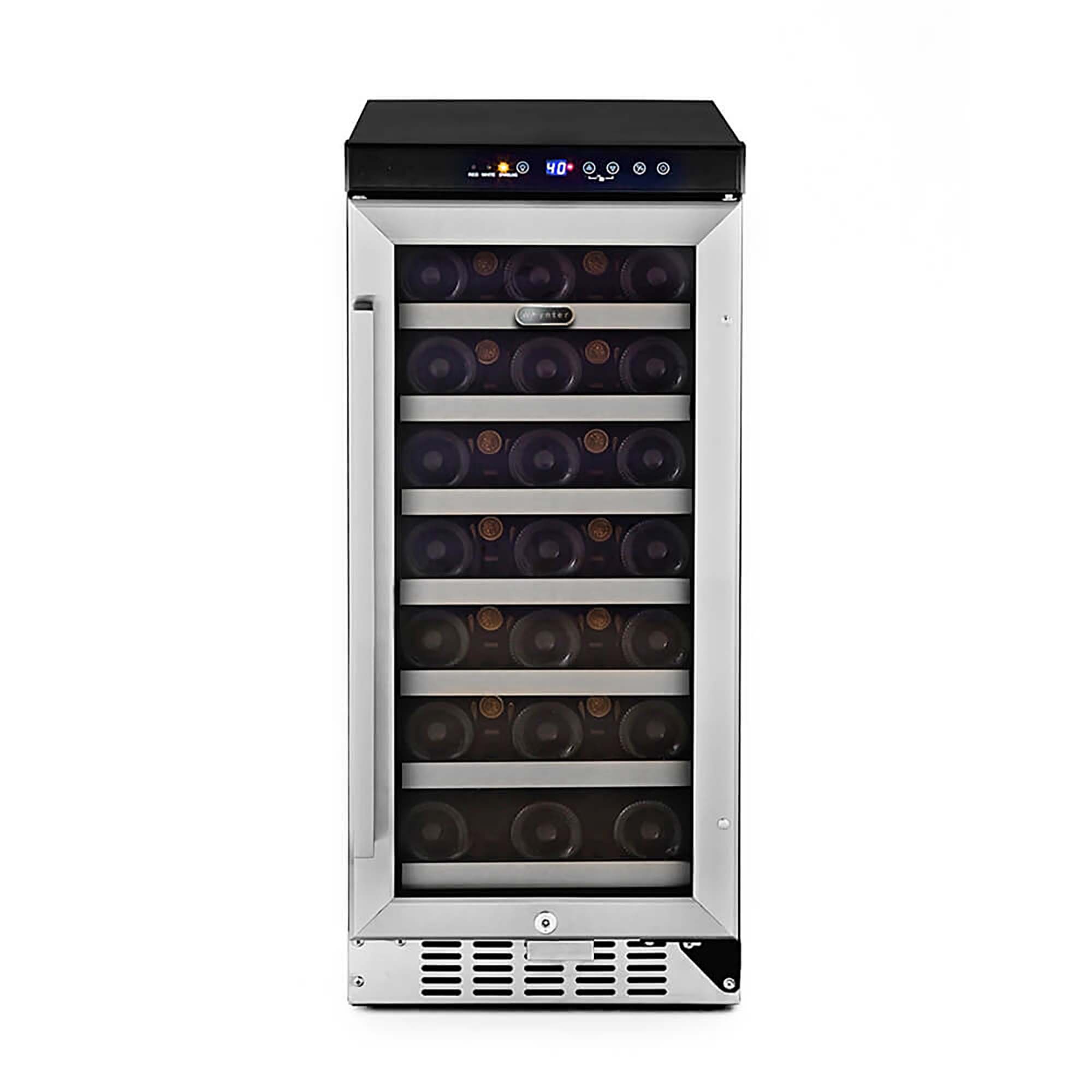 Whynter 15'' width 33 Bottle Single Zone Freestanding/Built-In Wine Refrigerator — FIN-0017684 | Fridge.com