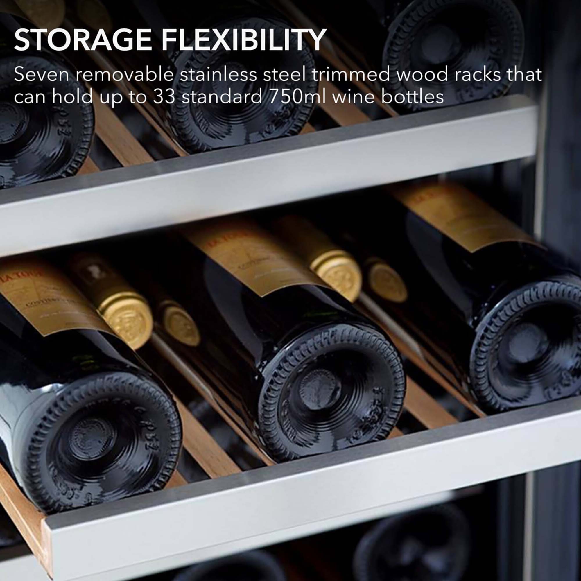 Whynter 15'' width 33 Bottle Single Zone Freestanding/Built-In Wine Refrigerator — FIN-0017684 | Fridge.com