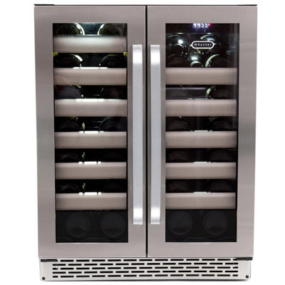 Whynter Elite 24'' width 40 Bottle Dual Zone Wine Refrigerator with Seamless Stainless Steel Door | Fridge.com