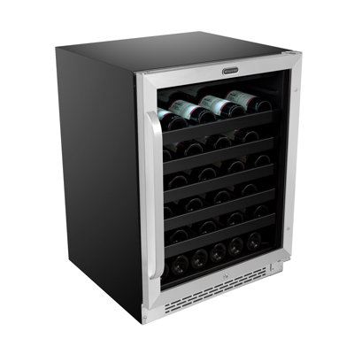 Whynter BWR-408SB 24 inch Built-in 46 Bottle Undercounter Stainless Steel Wine Refrigerator with Reversible Door, Digital Control and Lock | Fridge.com