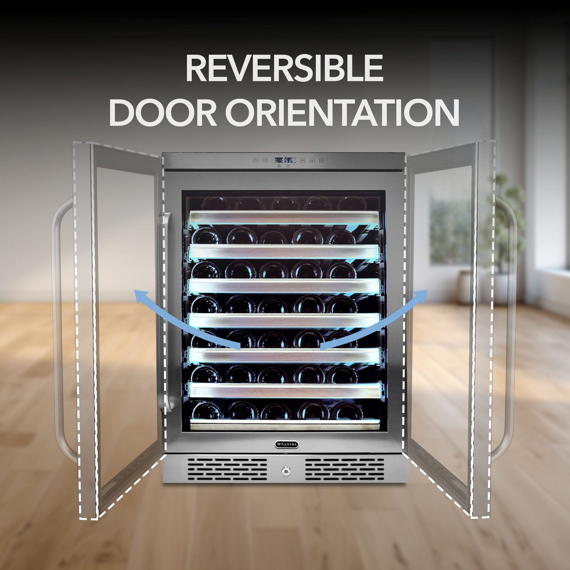 Whynter Elite 24'' Width Spectrum Lightshow 54 Bottle Built-In Wine Refrigerator With Touch Control - View 4 | Fridge.com