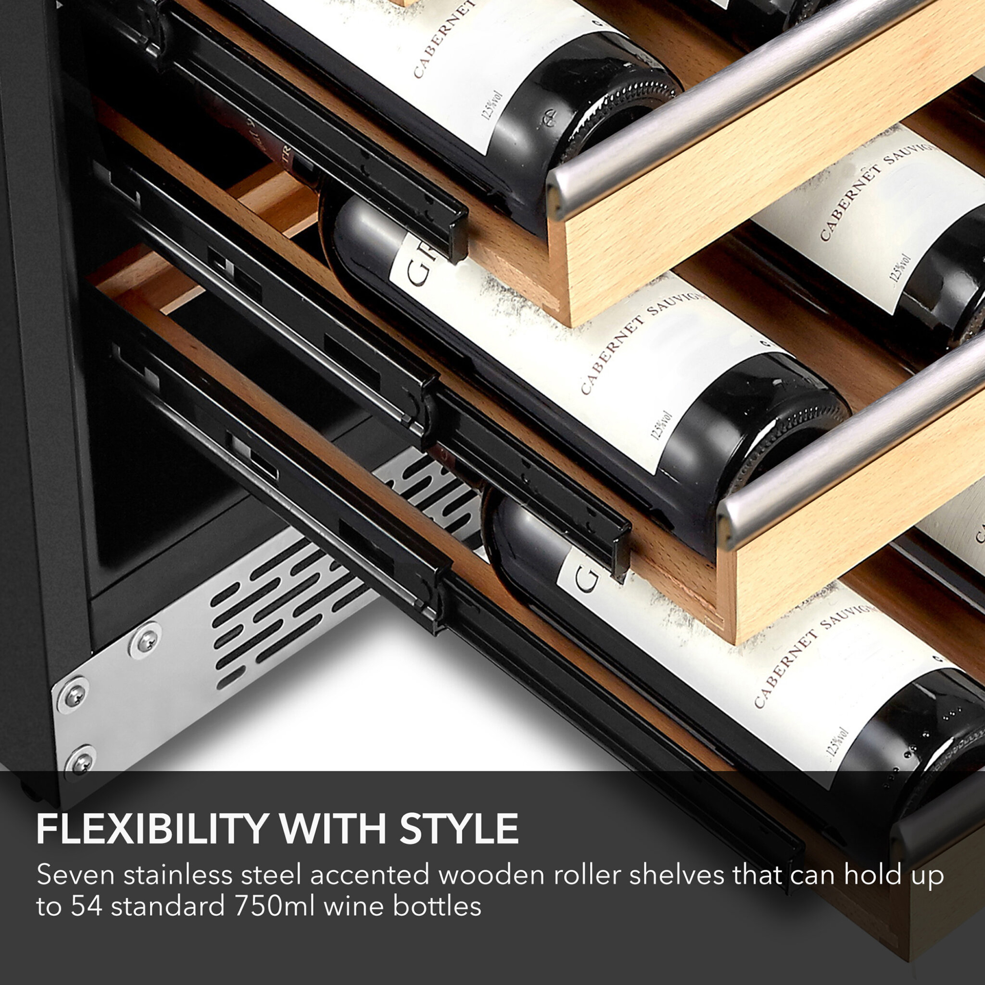 Whynter Elite 24'' Width Spectrum Lightshow 54 Bottle Built-In Wine Refrigerator With Touch Control - View 6 | Fridge.com