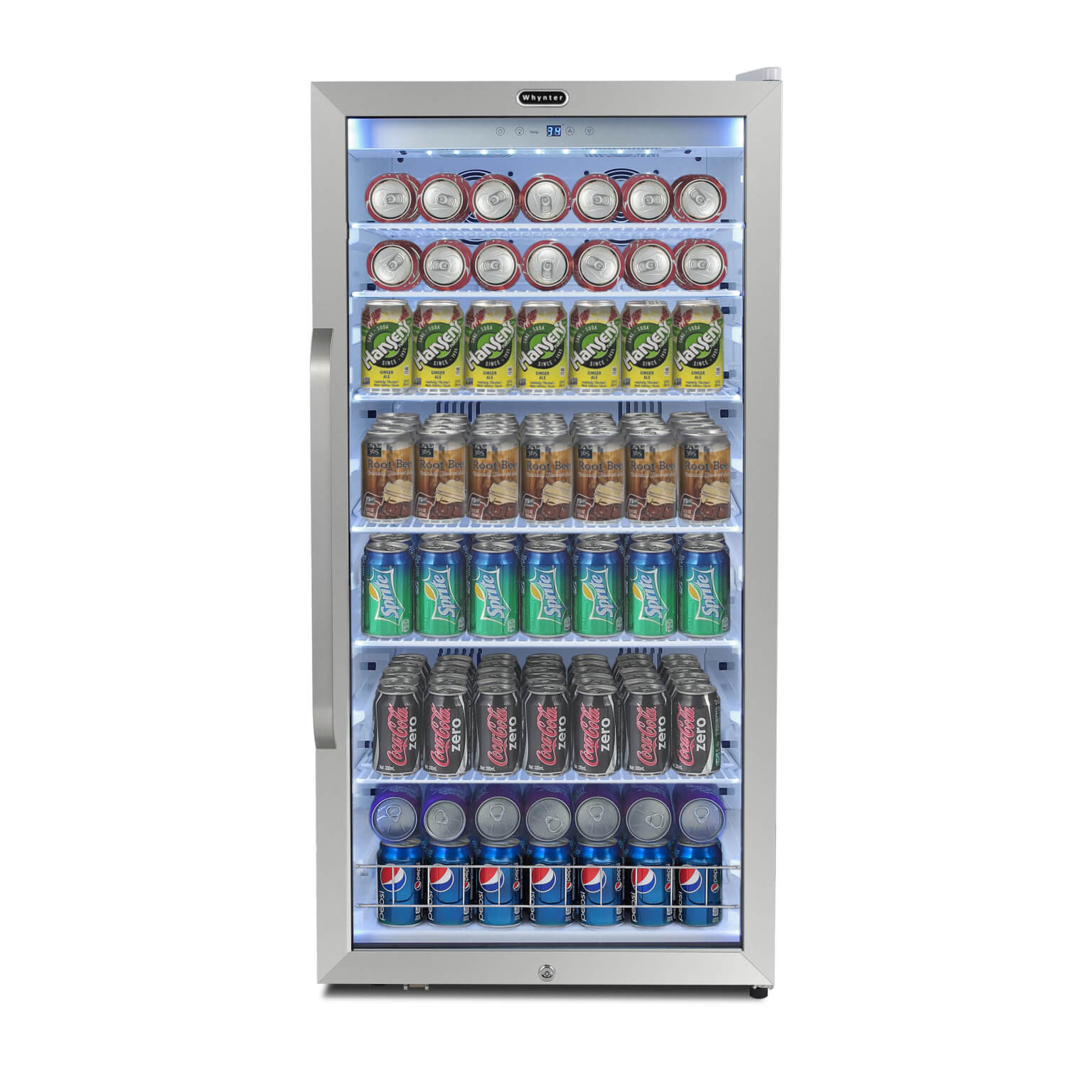 Whynter 10.6 cu. ft. 308 Cans Beverage Refrigerator With Superlit Door - View 2 | Fridge.com