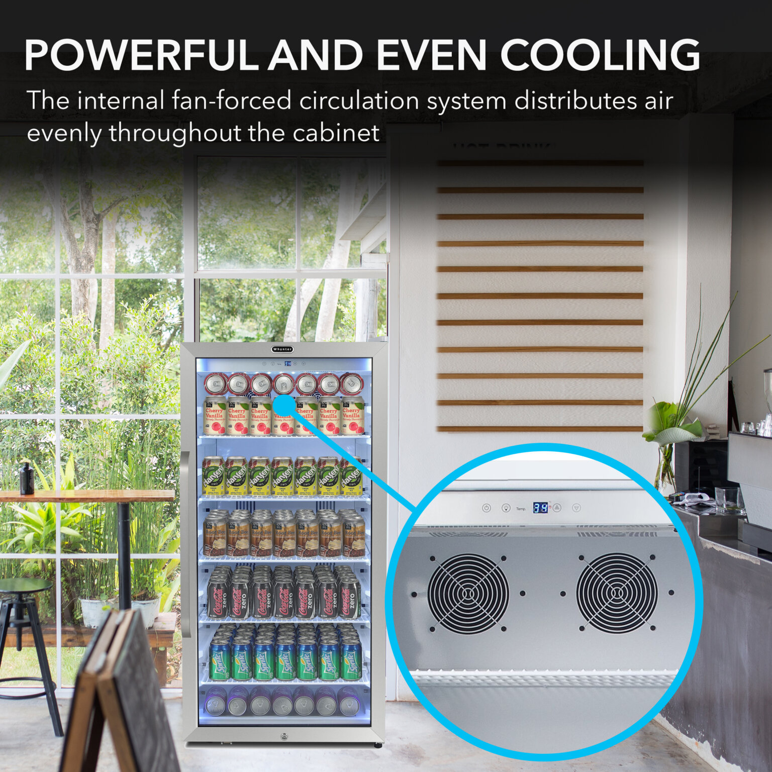 Whynter 8.1 cu.ft. 231 Cans Beverage Refrigerator with Superlit Door — FIN-0006609 | Fridge.com