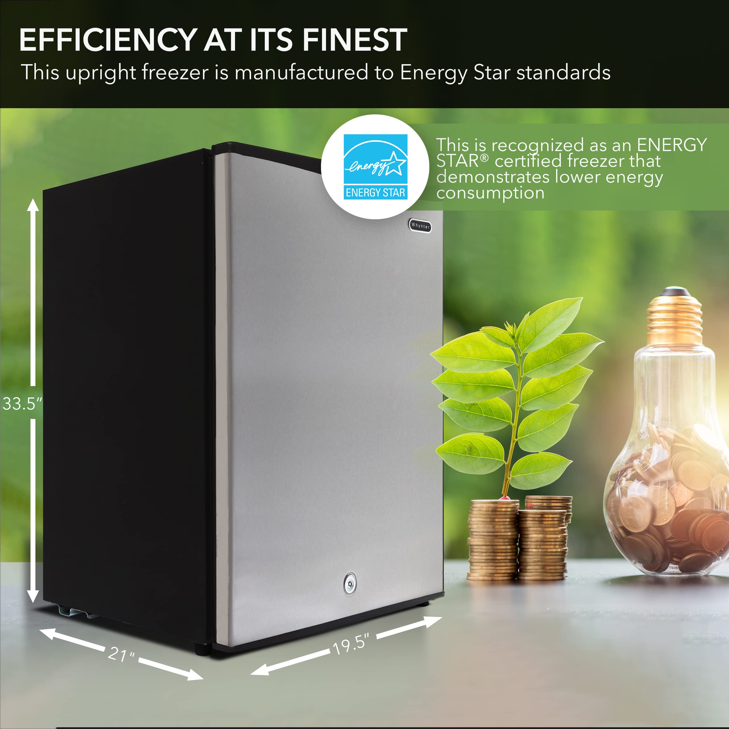 Whynter Energy Star 3.0 Cu. ft. Upright Freezer with Lock | Fridge.com