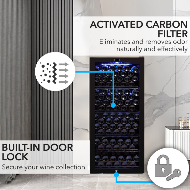 Whynter 124 Bottle Freestanding Wine Refrigerator - View 3 | Fridge.com