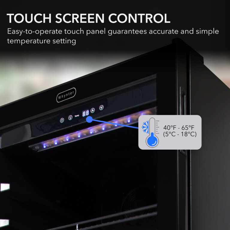 Whynter 124 Bottle Freestanding Wine Refrigerator - View 4 | Fridge.com