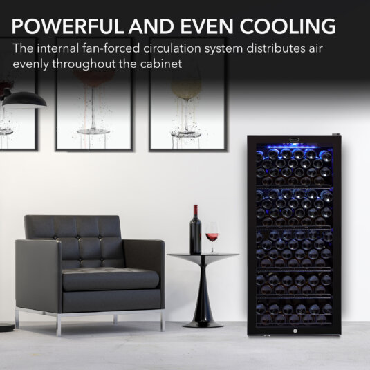 Whynter 124 Bottle Freestanding Wine Refrigerator - View 5 | Fridge.com