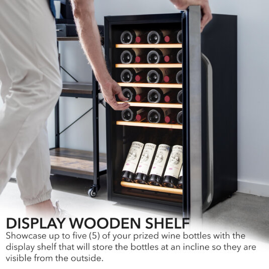 Whynter 34 Bottle Freestanding Wine Refrigerator With Display Shelf And Digital Control - View 4 | Fridge.com