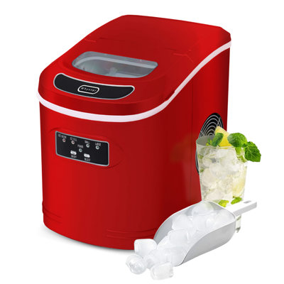 Whynter IMC-270MR Compact Portable Ice Maker, 27 lb. Capacity, Metallic Red | Fridge.com