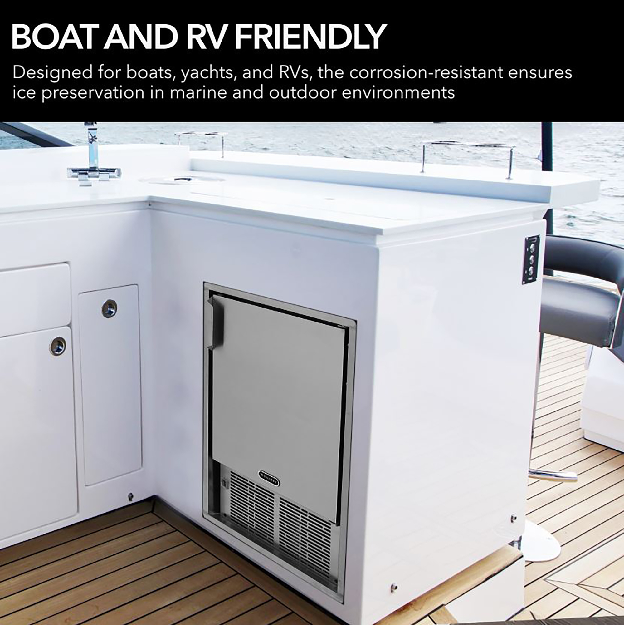 Whynter 14" Width Marine Ice Maker 23 lb Daily Output - View 5 | Fridge.com