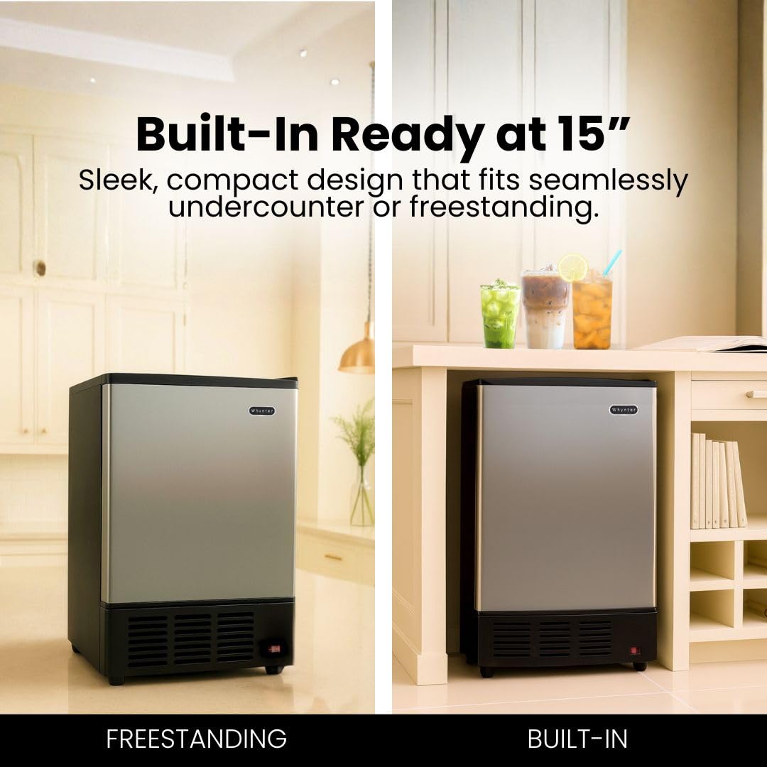 Whynter 12 Lb. Stainless Steel Built-In Ice Maker - View 2 | Fridge.com