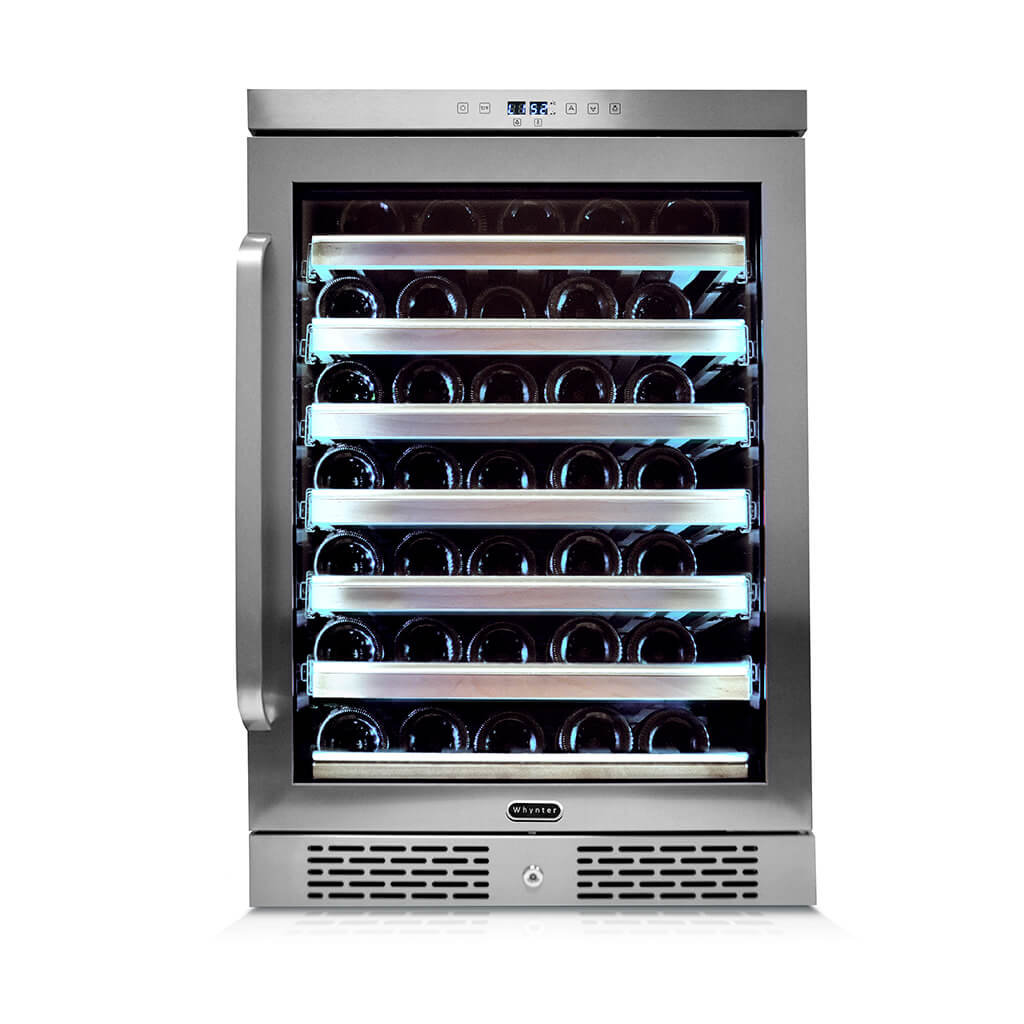 Whynter Elite 24'' width Spectrum Lightshow 54 Bottle Built-In Wine Refrigerator with Touch Control | Fridge.com