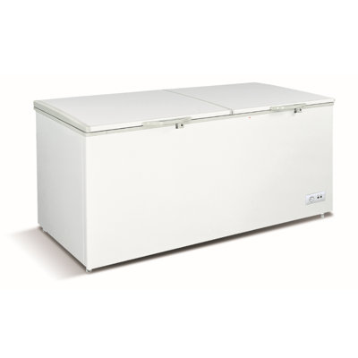 20 Cu.Ft. Double Door Chest Freezer Display Freezer In White With Wheels And Saft Lock - View 1 | Fridge.com