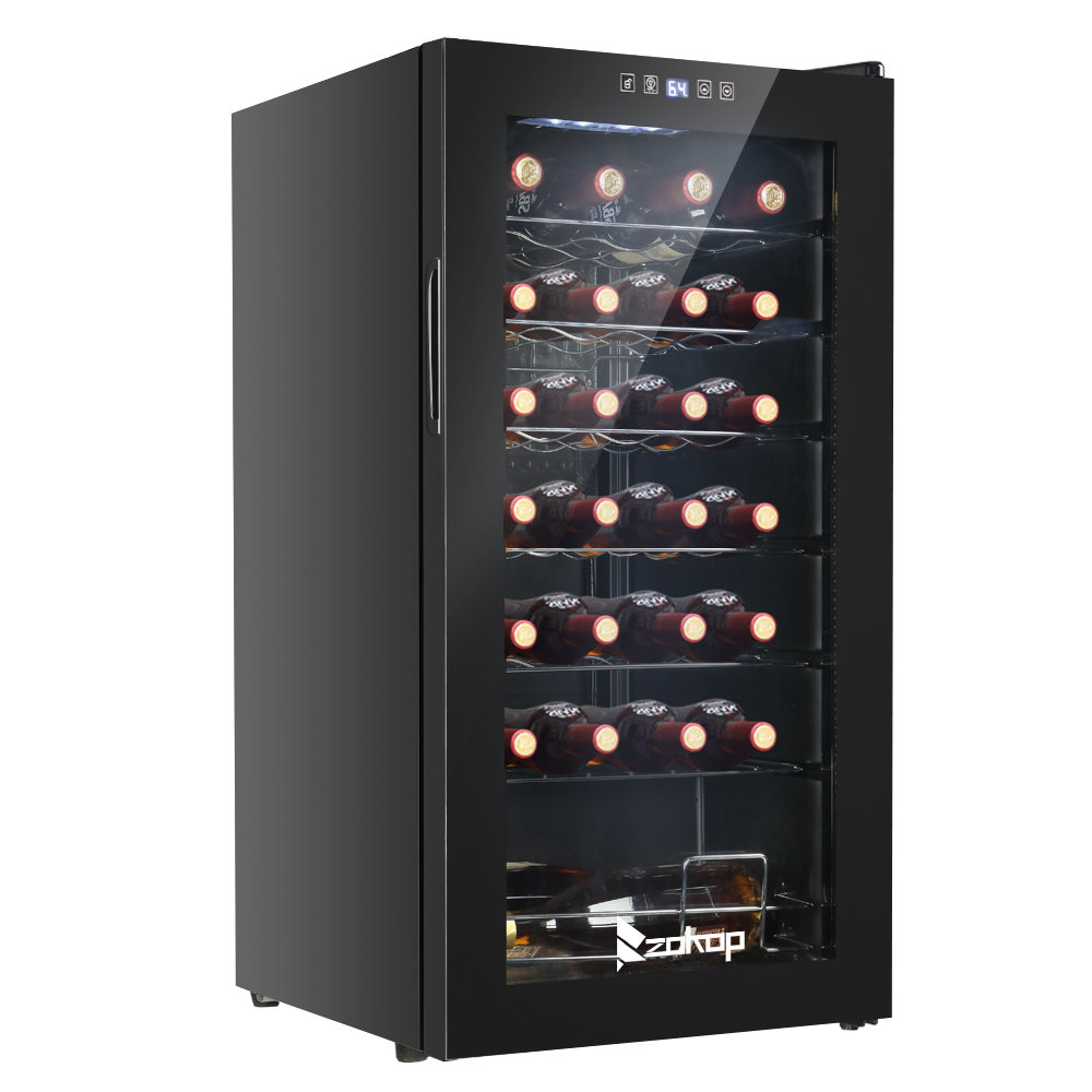 Winado Single Zone 16.9'' Freestanding 28 Bottle Wine & Beverage Refrigerator | Fridge.com