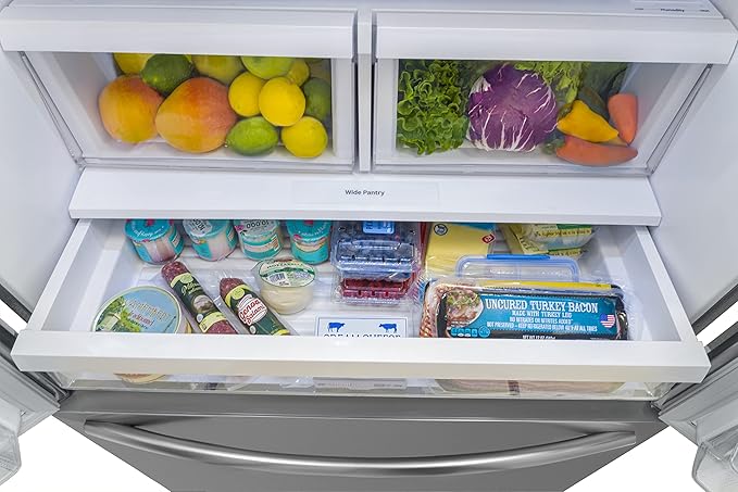 Winia French Door Bottom Mount Refrigerator 26 Cu Ft Stainless Steel | Fridge.com