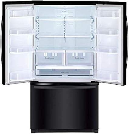Winia WRFS26ABBD French Door Non-Dispenser Refrigerator, 26.1 Cu.Ft, Black | Fridge.com