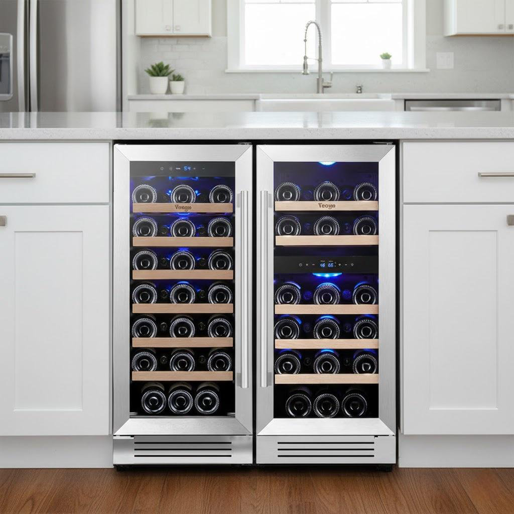 YEEGO 30-in W 61 -bottles Triple Zone Wine Cooler Built-in/freestanding | Fridge.com