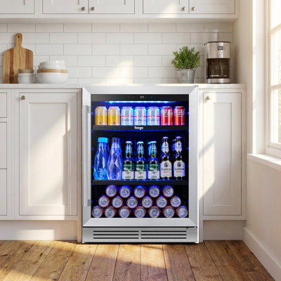 Yeego 24'' Built-in Beverage Refrigerator Beer Fridge Drink Cooler Max 220 Cans | Fridge.com