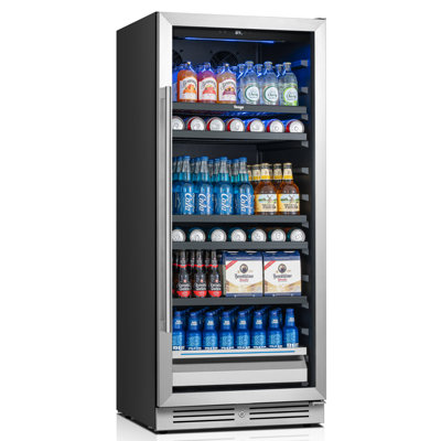 275L Built-in Beverage Refrigerator with Stainless Steel Frame and UV-Protected Glass Door | Fridge.com