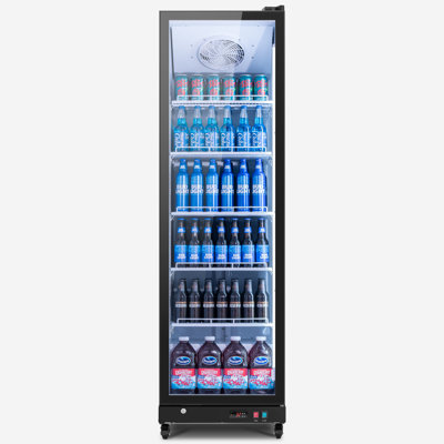 Yeego 12.26 Cu.ft Commercial Beverage Refrigerator with Glass Door Display Merchandiser with Door Lock Beverage Cooler | Fridge.com