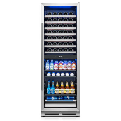 Yeego Dual Zone 23.4" 77 Bottles and 182 Cans Wine and Beverage Refrigerator Freestanding/Build-in Cooler | Fridge.com