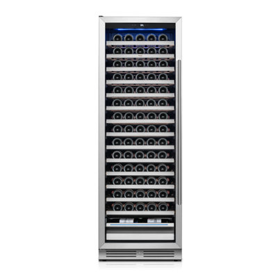 Yeego Singel Zone 23.4" 165 Bottle Wine Refrigerator Freestanding/Build-in Wine Cooler(Left-Hinged) | Fridge.com
