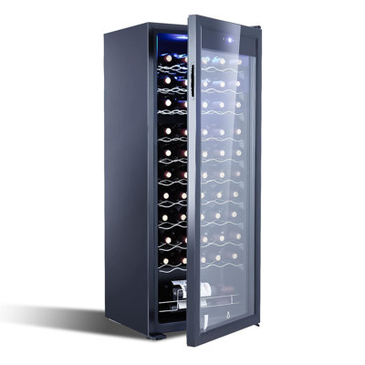 55 Bottle Single Zone Wine Refrigerator with Digital Control & LED Display, Freestanding Wine Cooler | Fridge.com