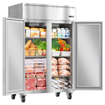 36 Cu. Ft Commercial Upright Freezer 48'' Wide Stainless Steel Reach-In Freezer with Adjustable Shelves, Auto Defrost for Restaurant | Fridge.com