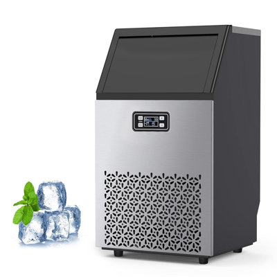 Commercial Stainless Steel Ice Maker  150 lbs/24H Production, 33 lbs Storage, Fast Ice Making 5-15 Min, Self-Cleaning, Freestanding/Under-Counter for | Fridge.com