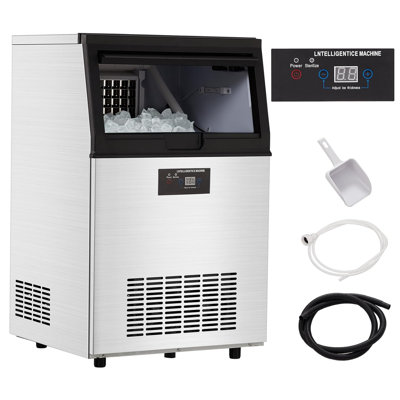 Commercial Countertop Ice Maker, 80 LBS/24H with 30 LBS Storage Bin, Freestanding Ice Machine for Home, Bar & Party | Fridge.com