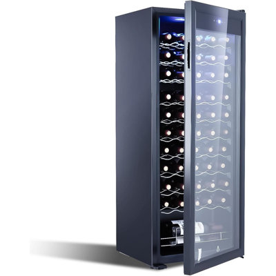 Dual Zone 55-Bottle Wine Cooler with Digital Display and Adjustable Shelves, Built-In or Freestanding Design | Fridge.com